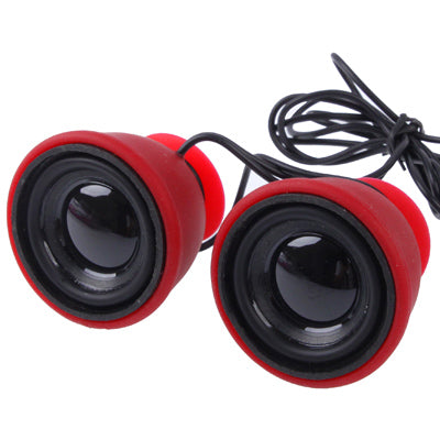 3.5mm Stereo Mini Mobile Speaker for New iPad (iPad 3) / iPad 2 / iPhone 5 / iPhone 4 & 4S / Tablet PC / Laptop, Red(Red) - Desktop Speaker by buy2fix | Online Shopping UK | buy2fix