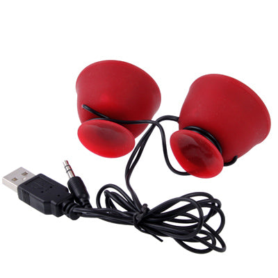 3.5mm Stereo Mini Mobile Speaker for New iPad (iPad 3) / iPad 2 / iPhone 5 / iPhone 4 & 4S / Tablet PC / Laptop, Red(Red) - Desktop Speaker by buy2fix | Online Shopping UK | buy2fix