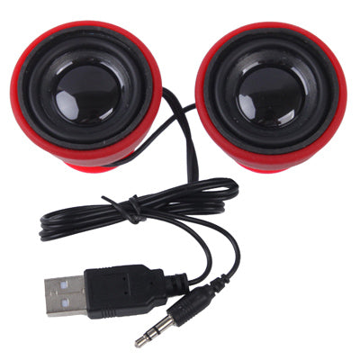 3.5mm Stereo Mini Mobile Speaker for New iPad (iPad 3) / iPad 2 / iPhone 5 / iPhone 4 & 4S / Tablet PC / Laptop, Red(Red) - Desktop Speaker by buy2fix | Online Shopping UK | buy2fix