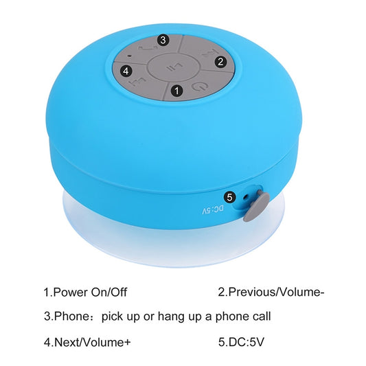 Mini Waterproof Bluetooth ISSC3.0 Speaker for iPad / iPhone / Other Bluetooth Mobile Phone, Support Handfree Function, Waterproof Level: IPX4, BTS-06(Blue) - Waterproof Speaker by buy2fix | Online Shopping UK | buy2fix