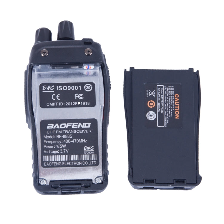 2 PCS BAOFENG BF-888S Portable CB Radio Walkie Talkie Retevis UHF 5W 16CH Radio FM Transceiver(Black) - Handheld Walkie Talkie by BAOFENG | Online Shopping UK | buy2fix