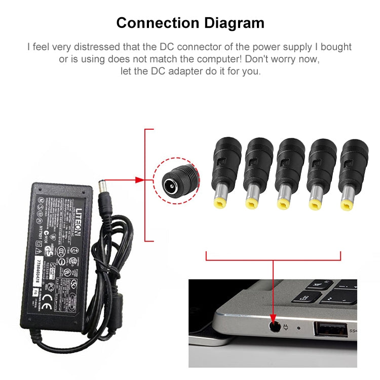 4.8 x 1.7mm DC Male to 5.5 x 2.1mm DC Female Power Plug Tip for HP A265 / PP1006 / ACL1056 Laptop Adapter - Universal Power Adapter by buy2fix | Online Shopping UK | buy2fix