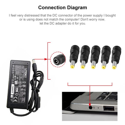 4.8 x 1.7mm DC Male to 5.5 x 2.1mm DC Female Power Plug Tip for HP A265 / PP1006 / ACL1056 Laptop Adapter - Universal Power Adapter by buy2fix | Online Shopping UK | buy2fix