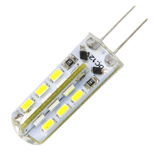 G4 2W 120LM Silicone Corn Light Bulb, 24 LED SMD 3014, White Light, DC 12V by buy2fix