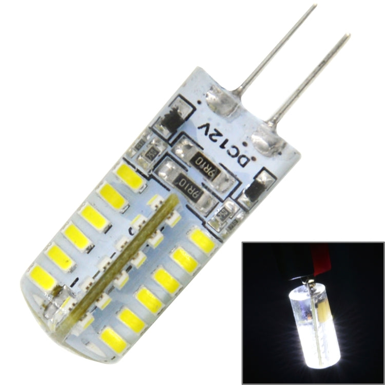 G4 3.5W 170LM Silicone Corn Light Bulb, 48 LED SMD 3014, White Light, DC 12V by buy2fix