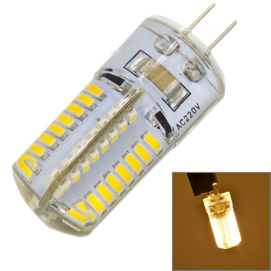 G4 4W 200LM Silicone Corn Light Bulb, 64 LED SMD 3014, Warm White Light, AC 220V by buy2fix