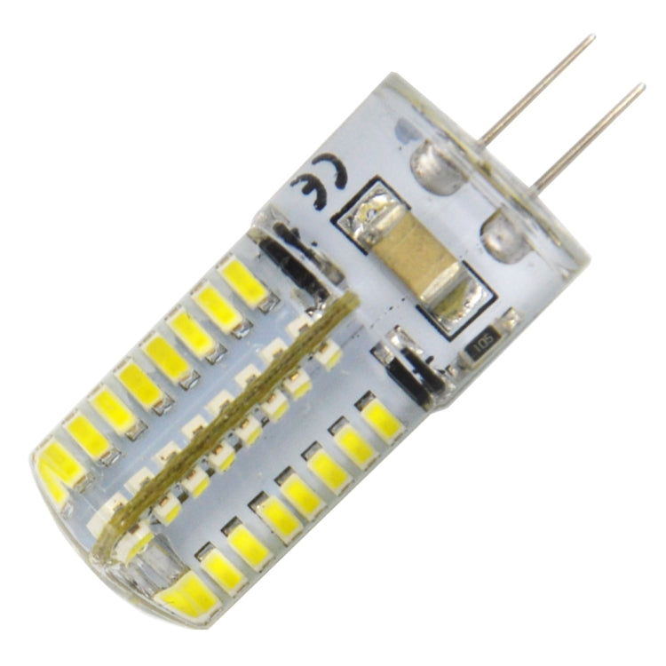 G4 4W 200LM Silicone Corn Light Bulb, 64 LED SMD 3014, White Light, AC 220V by buy2fix