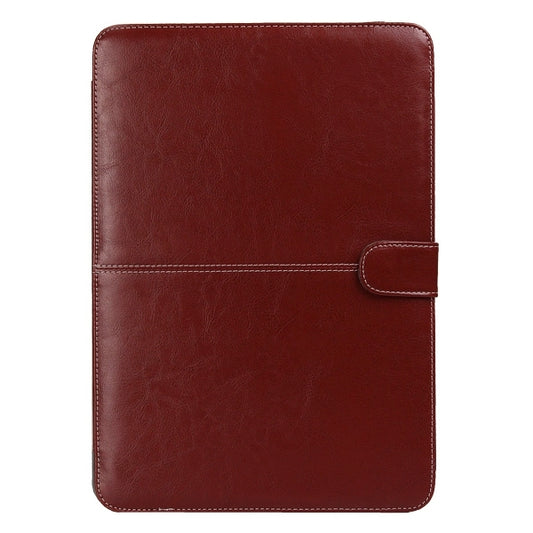 Notebook Leather Case with Snap Fastener for 13.3 inch MacBook Pro Retina(Brown) - MacBook Pro Cases by buy2fix | Online Shopping UK | buy2fix