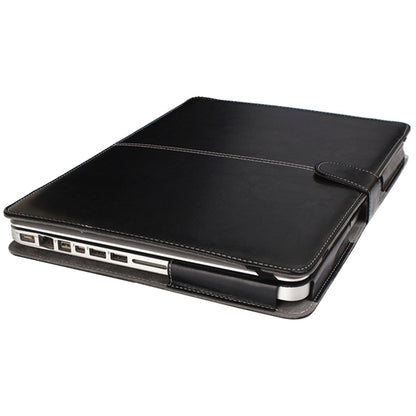 Notebook Leather Case with Snap Fastener for 15.4 inch MacBook Pro(Black) - MacBook Pro Cases by buy2fix | Online Shopping UK | buy2fix