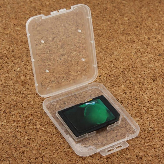100Pcs Transparent Plastic Storage Card Box for SD Card + TF Card)(Transparent)