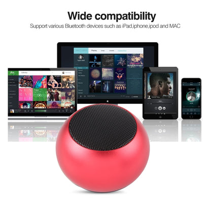 Mini Metal Wireless Bluetooth Speaker,  Hands-free, LED Indicator(Red) - Desktop Speaker by buy2fix | Online Shopping UK | buy2fix