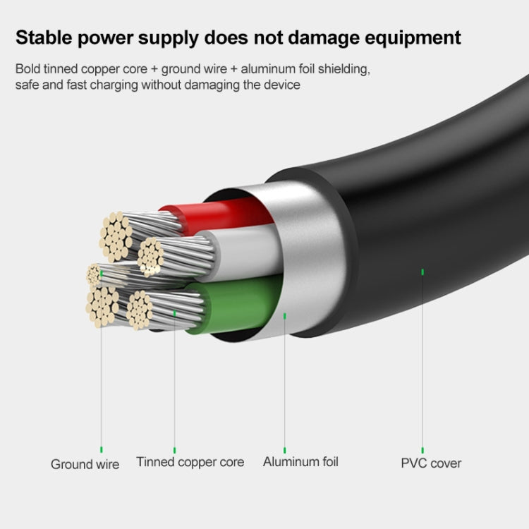 2 in 1 USB 2.0 Male to Mini 5pin Male + USB Male Cable, Length: 80 cm(Black) by buy2fix