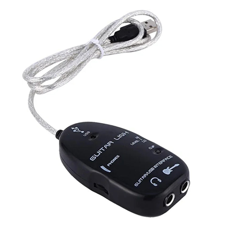 USB Interface Guitar Link Cable PC / MAC Recording(Black) - String Instrument Accessories by buy2fix | Online Shopping UK | buy2fix