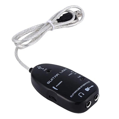 USB Interface Guitar Link Cable PC / MAC Recording(Black) - String Instrument Accessories by buy2fix | Online Shopping UK | buy2fix