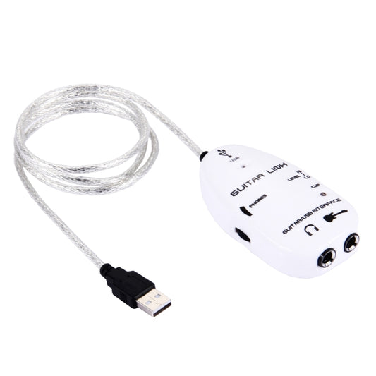 USB Interface Guitar Link Cable PC / MAC Recording(White) - String Instrument Accessories by buy2fix | Online Shopping UK | buy2fix