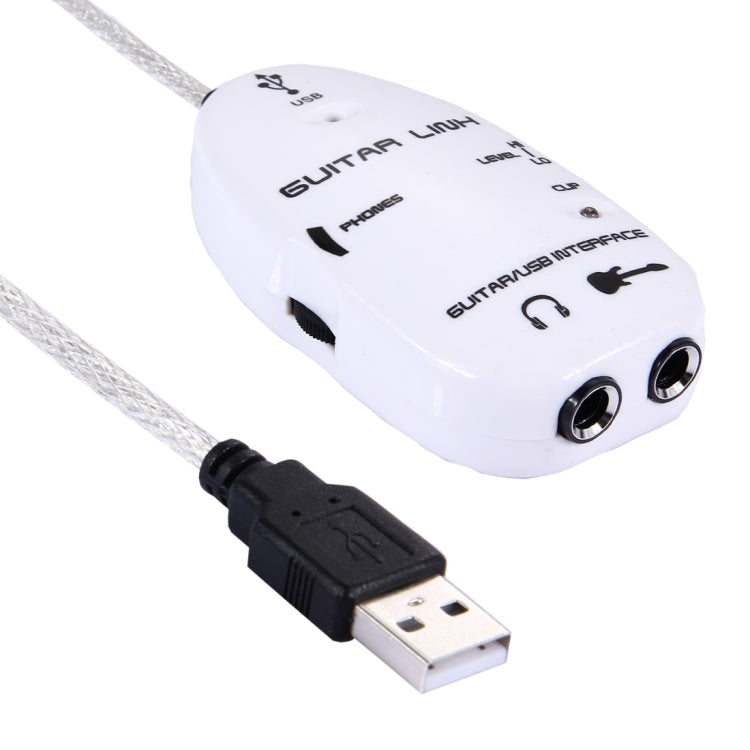 USB Interface Guitar Link Cable PC / MAC Recording(White) - String Instrument Accessories by buy2fix | Online Shopping UK | buy2fix
