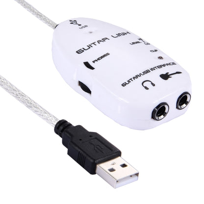 USB Interface Guitar Link Cable PC / MAC Recording(White) - String Instrument Accessories by buy2fix | Online Shopping UK | buy2fix