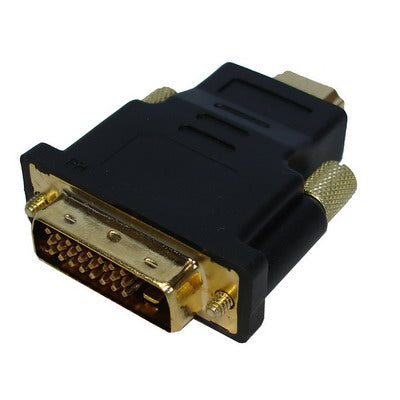 HDMI 19Pin Male to DVI 24+1 Pin Male adapter (Gold Plated)(Black) by buy2fix
