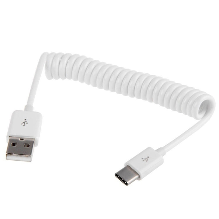 USB 2.0 to USB 3.0 Type C Retractable Charging / Data Cable(White) by buy2fix