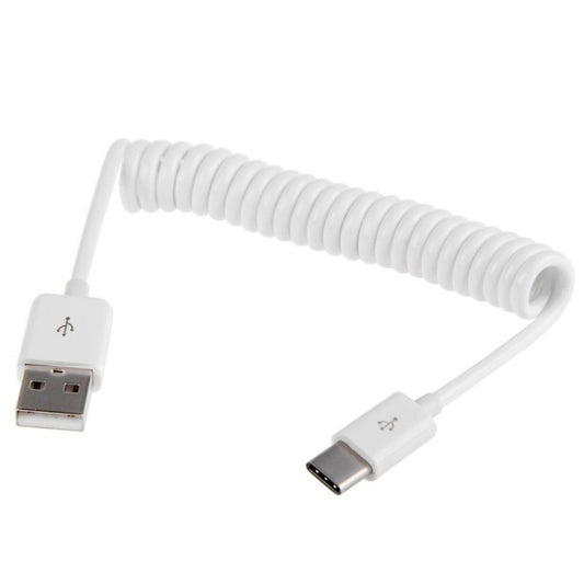 USB 2.0 to USB 3.0 Type C Retractable Charging / Data Cable(White) by buy2fix