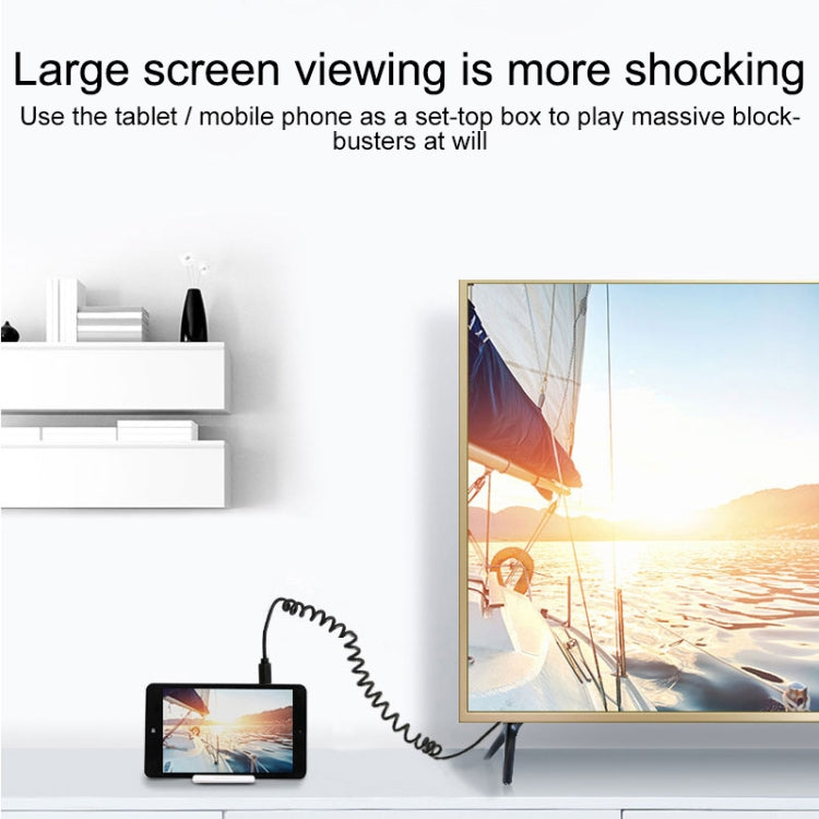 USB 2.0 to USB 3.0 Type C Retractable Charging / Data Cable(White) by buy2fix