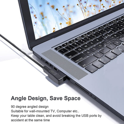 USB 2.0 AM to AF Adapter with 90 Degree Angle, Support OTG Function by buy2fix