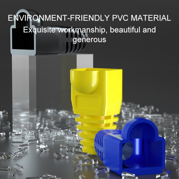 Network Cable Boots Cap Cover for RJ45, Green (500 pcs in one packaging , the price is for 500 pcs)(Black) by buy2fix