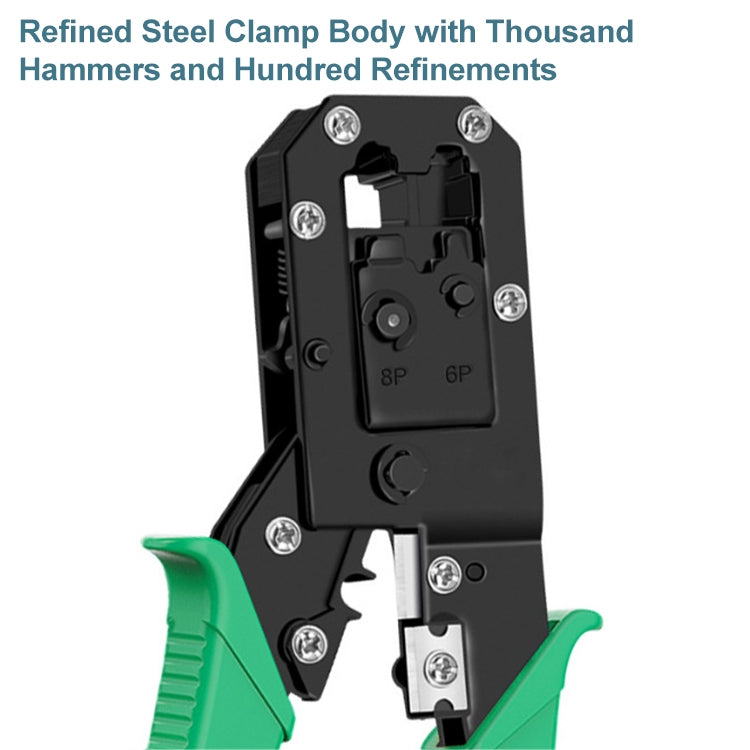 8P8C Handle Networking Crimper Pliers Tool(Green) by buy2fix