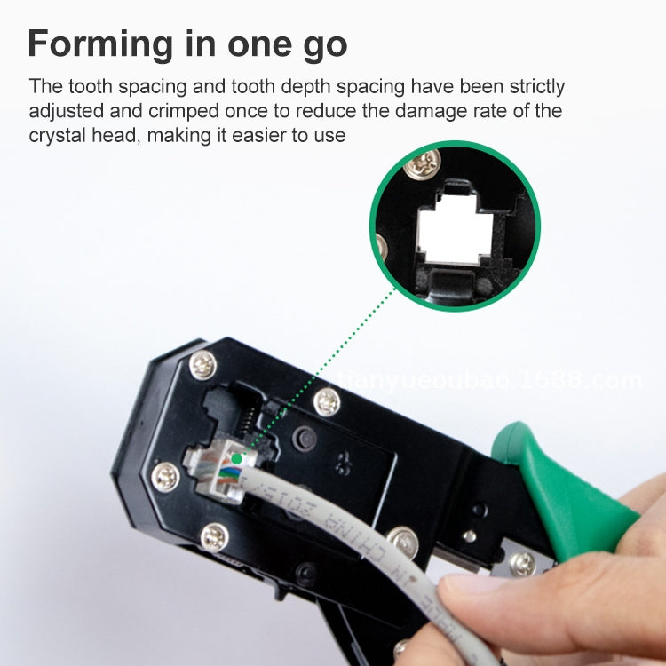 8P8C Handle Networking Crimper Pliers Tool(Green) by buy2fix