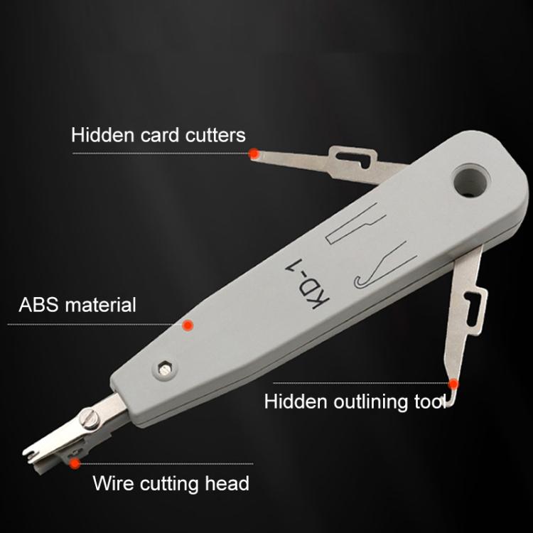 RJ45 / RJ12 / RJ11 Network BT Telephone Socket Multi Punch Insertion Tool(White) by buy2fix