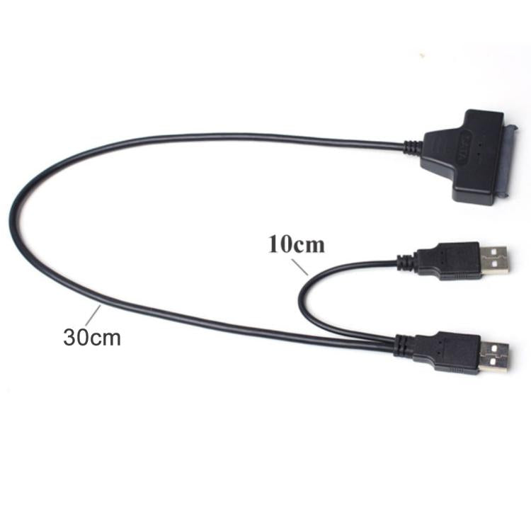 Double USB 2.0 to SATA Hard Drive Adapter Cable for 2.5 inch SATA HDD / SSD by buy2fix