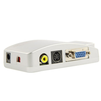 High Resolution VGA Video Conversion VGA to Video S-Video / PC to TV (VGA to AV ) Converter Box by buy2fix