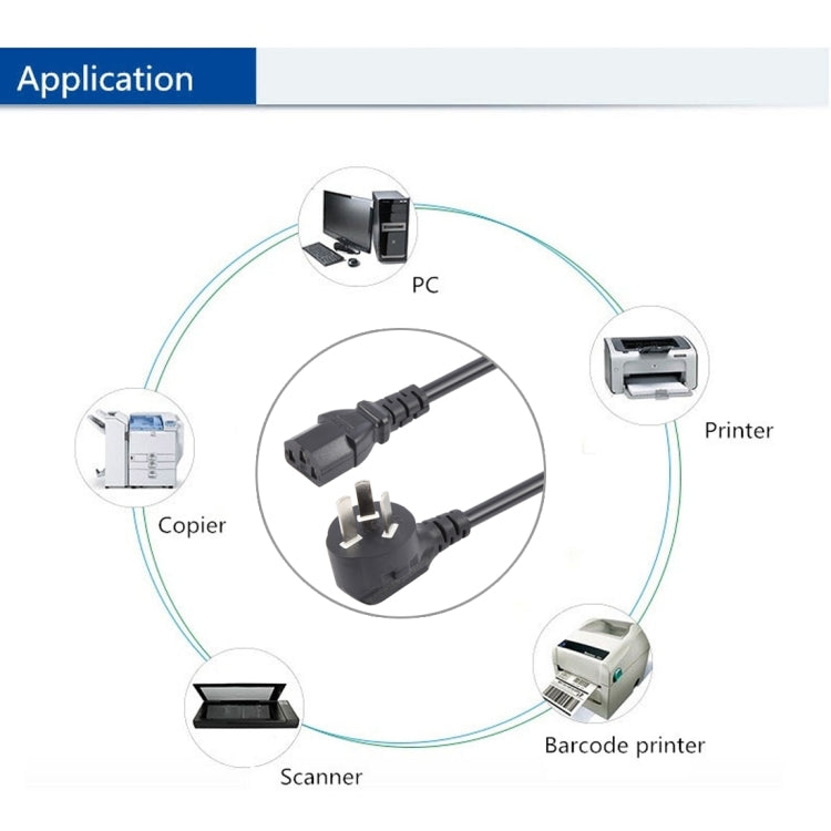 Computer PC Power Cord 3 Pin Cable, Length: 1.8m, AU Plug(Black) by buy2fix