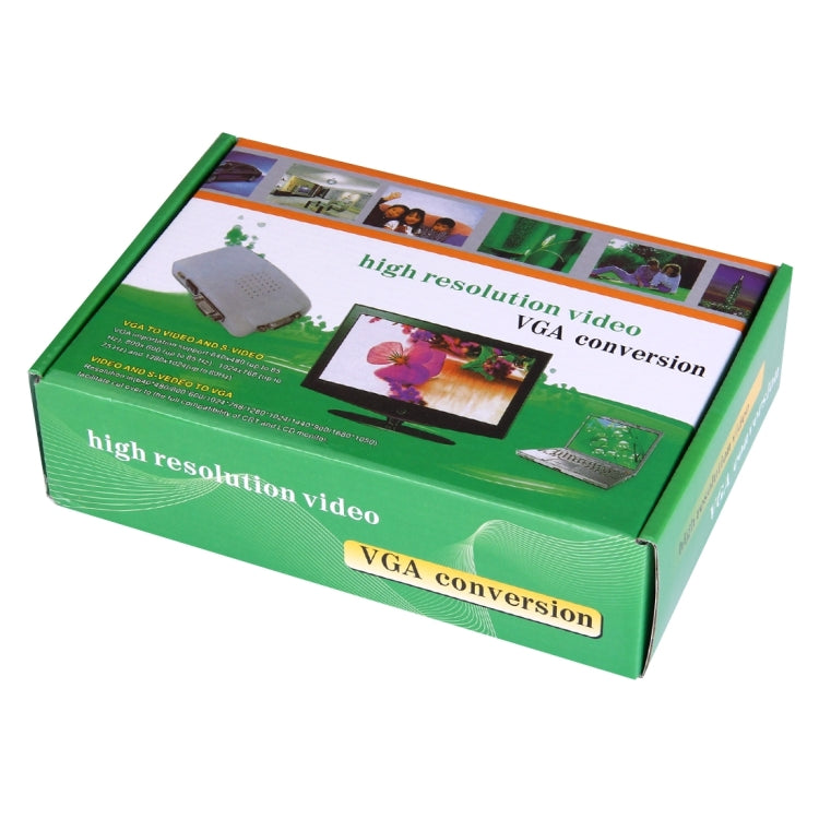 BNC / S-Video to VGA Video Converter(EU Plug) - Video Converter by buy2fix | Online Shopping UK | buy2fix