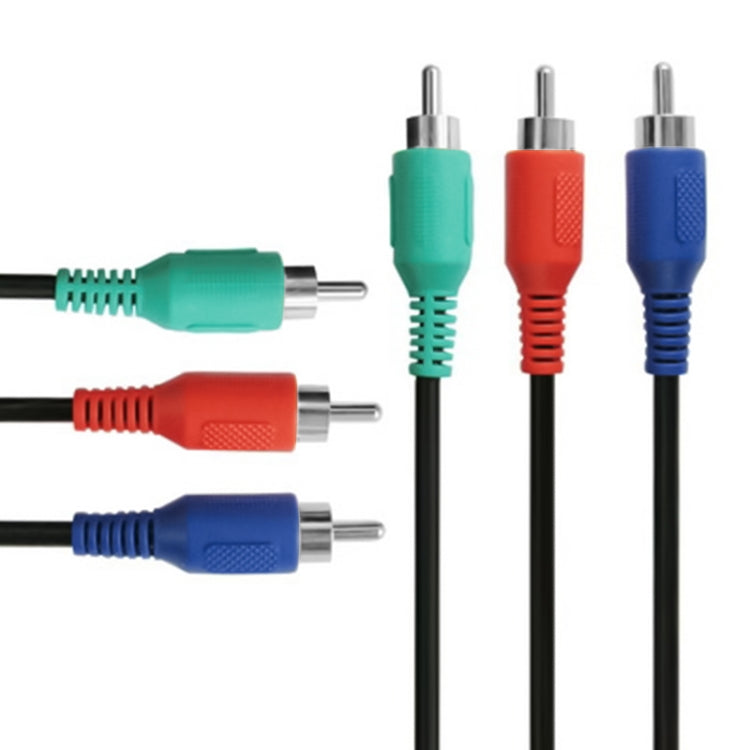AV 3 RGB Male To 3 RGB Male Cable, Length: 1.5m by buy2fix