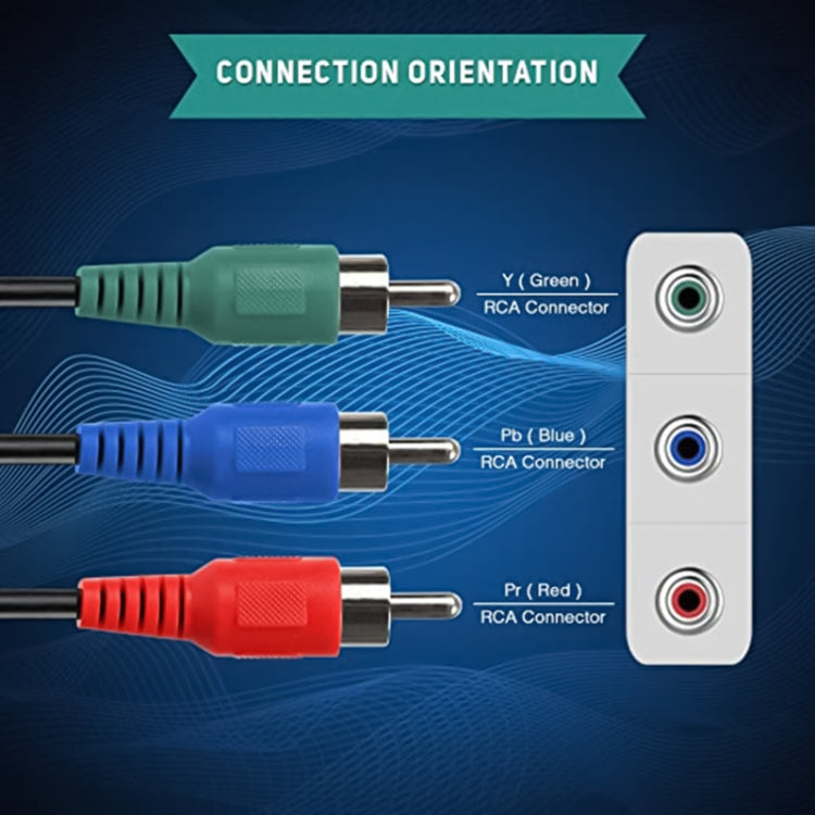 AV 3 RGB Male To 3 RGB Male Cable, Length: 1.5m by buy2fix
