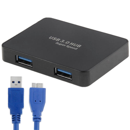 CR-H302 Mirror Surface 4 Ports USB 3.0 Super Speed 5Gbps HUB + 60cm USB 3.0 Transmission Cable(Black) by buy2fix