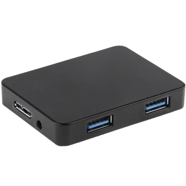 CR-H302 Mirror Surface 4 Ports USB 3.0 Super Speed 5Gbps HUB + 60cm USB 3.0 Transmission Cable(Black) by buy2fix