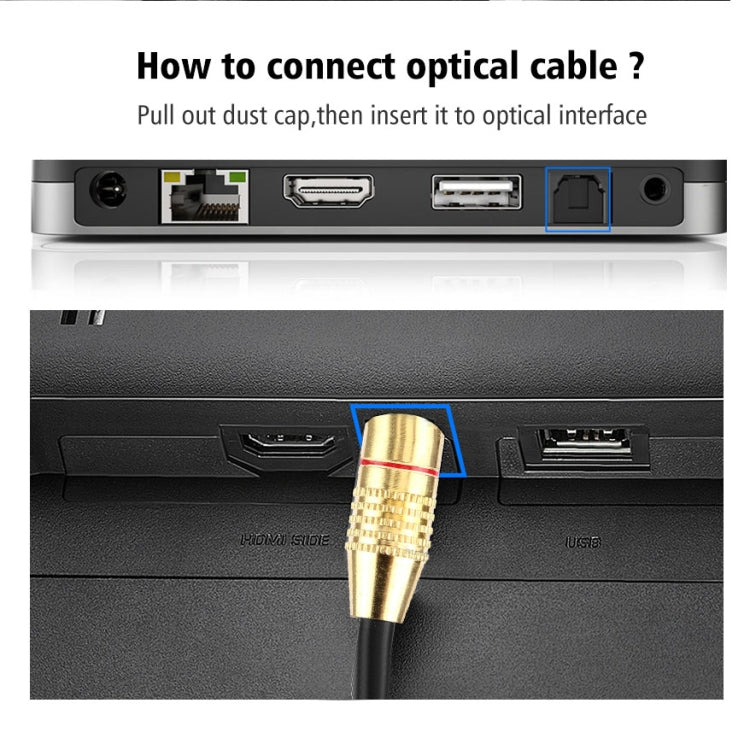 Digital Audio Optical Fiber Toslink Cable, Cable Length: 2m, OD: 5.0mm by buy2fix