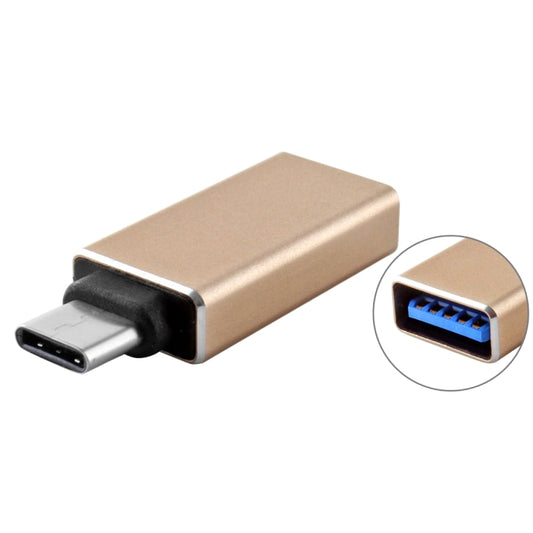 USB 3.0 to USB-C / Type-C 3.1 Converter Adapter, For MacBook 12 inch, Chromebook Pixel 2015(Gold) by buy2fix