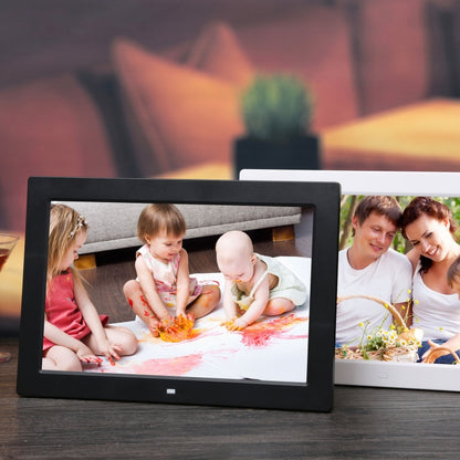 12.1 inch Digital Photo Frame with Holder & Remote Control, Allwinner F16 Program, Support SD /  MMC / USB Flash Disk(Black) - 11 inch Below by buy2fix | Online Shopping UK | buy2fix