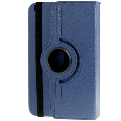 360 Degree Rotation Litchi Texture Leather Case with Holder for Galaxy Tab 3 (8.0) / T3110 / T3100 / T315(Dark Blue) - Other Galaxy Tab PC by buy2fix | Online Shopping UK | buy2fix