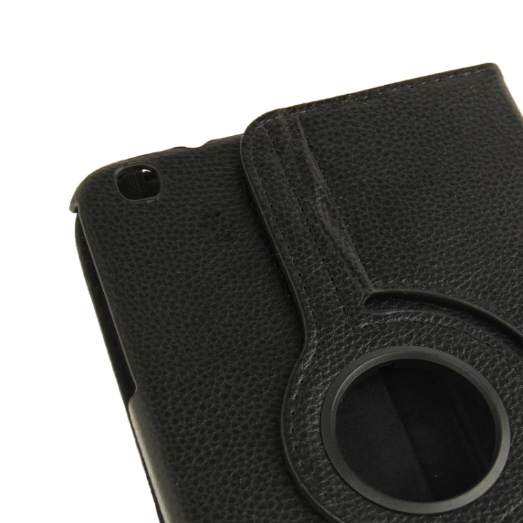 360 Degree Rotation Litchi Texture Leather Case with Holder for Galaxy Tab 3 (8.0) / T3110 / T3100 / T315(Black) - Other Galaxy Tab PC by buy2fix | Online Shopping UK | buy2fix