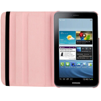 360 Degree Rotation Litchi Texture Leather Case with Holder for Galaxy Tab 3 (8.0) / T3110 / T3100 / T315(Pink) - Other Galaxy Tab PC by buy2fix | Online Shopping UK | buy2fix