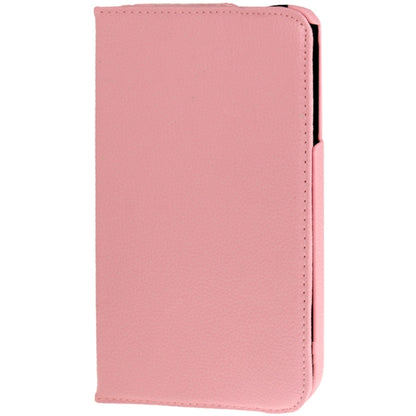 360 Degree Rotation Litchi Texture Leather Case with Holder for Galaxy Tab 3 (8.0) / T3110 / T3100 / T315(Pink) - Other Galaxy Tab PC by buy2fix | Online Shopping UK | buy2fix