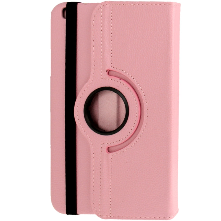 360 Degree Rotation Litchi Texture Leather Case with Holder for Galaxy Tab 3 (8.0) / T3110 / T3100 / T315(Pink) - Other Galaxy Tab PC by buy2fix | Online Shopping UK | buy2fix