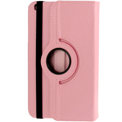 360 Degree Rotation Litchi Texture Leather Case with Holder for Galaxy Tab 3 (8.0) / T3110 / T3100 / T315(Pink) - Other Galaxy Tab PC by buy2fix | Online Shopping UK | buy2fix