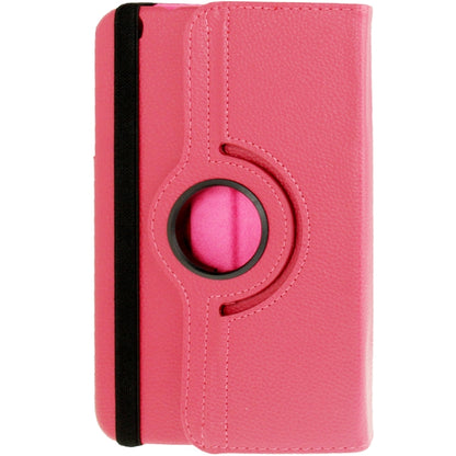 360 Degree Rotation Litchi Texture Leather Case with Holder for Galaxy Tab 3 (8.0) / T3110 / T3100 / T315(Magenta) - Other Galaxy Tab PC by buy2fix | Online Shopping UK | buy2fix
