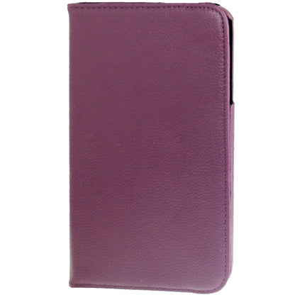 360 Degree Rotation Litchi Texture Leather Case with Holder for Galaxy Tab 3 (8.0) / T3110 / T3100 / T315(Purple) - Other Galaxy Tab PC by buy2fix | Online Shopping UK | buy2fix