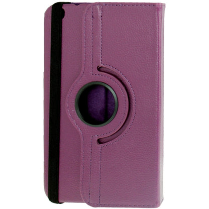 360 Degree Rotation Litchi Texture Leather Case with Holder for Galaxy Tab 3 (8.0) / T3110 / T3100 / T315(Purple) - Other Galaxy Tab PC by buy2fix | Online Shopping UK | buy2fix